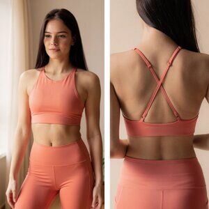 Girlfriend Collective Topanga Sports Bra in Primrose Size Medium